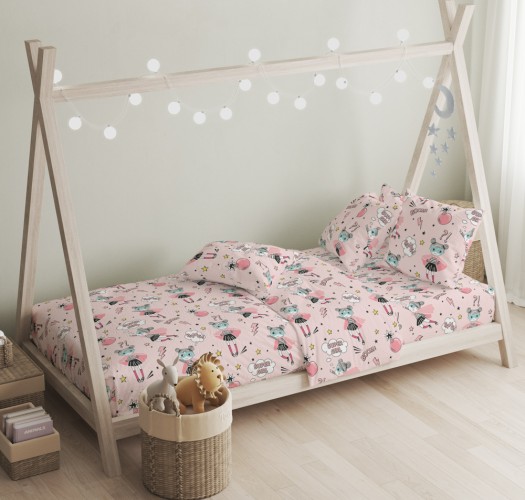 Σεντόνια Σετ “Little Star” Ballet Pink