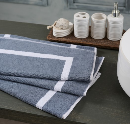 Πατάκι ''Roua'' 100% Cotton Grey-White