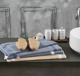 Πατάκι ''Roua'' 100% Cotton Grey-White