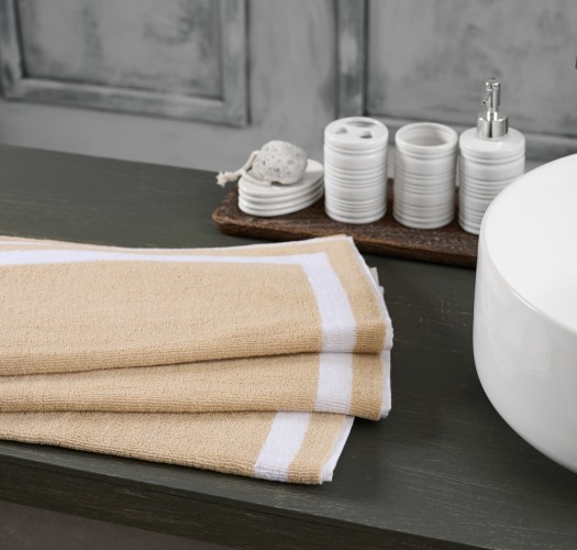 Πατάκι ''Roua'' 100% Cotton Beige-White