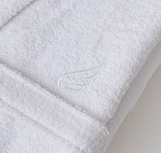 Μπουρνούζι Ενηλίκων “Pure Cotton” Γιακάς White