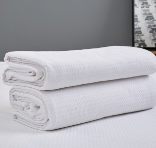 Summer Line Pique Blanket Cotton CP - White