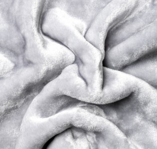 Κουβέρτα Μονόχρωμη Βελούρ “Silk Touch” Silver