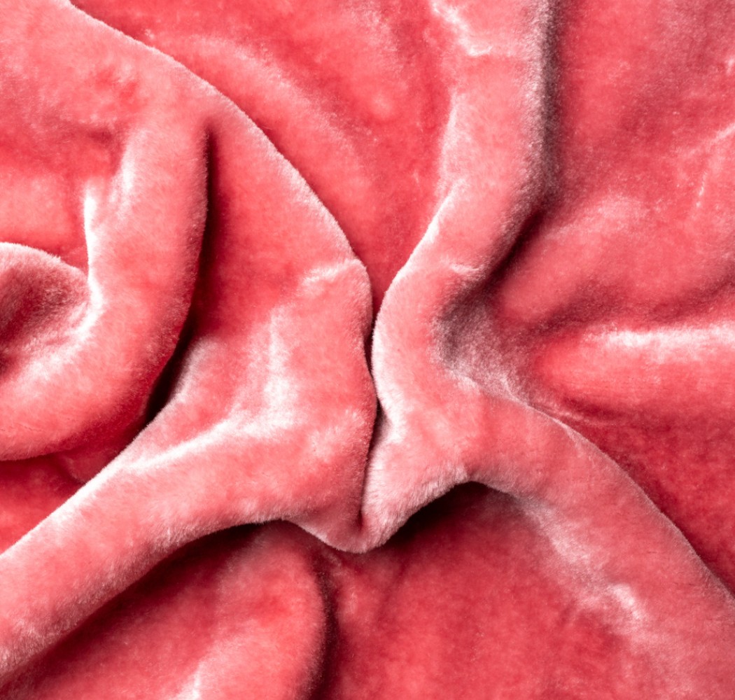 Κουβέρτα μονόχρωμη Βελούρ ''Silk Touch'' Dusty Pink