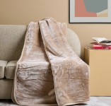 Κουβέρτα Μονόχρωμη Βελούρ “Silk Touch” Beige