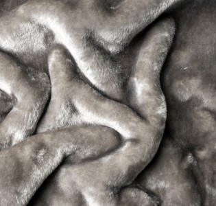 Κουβέρτα μονόχρωμη Βελούρ ''Silk Touch'' Grey