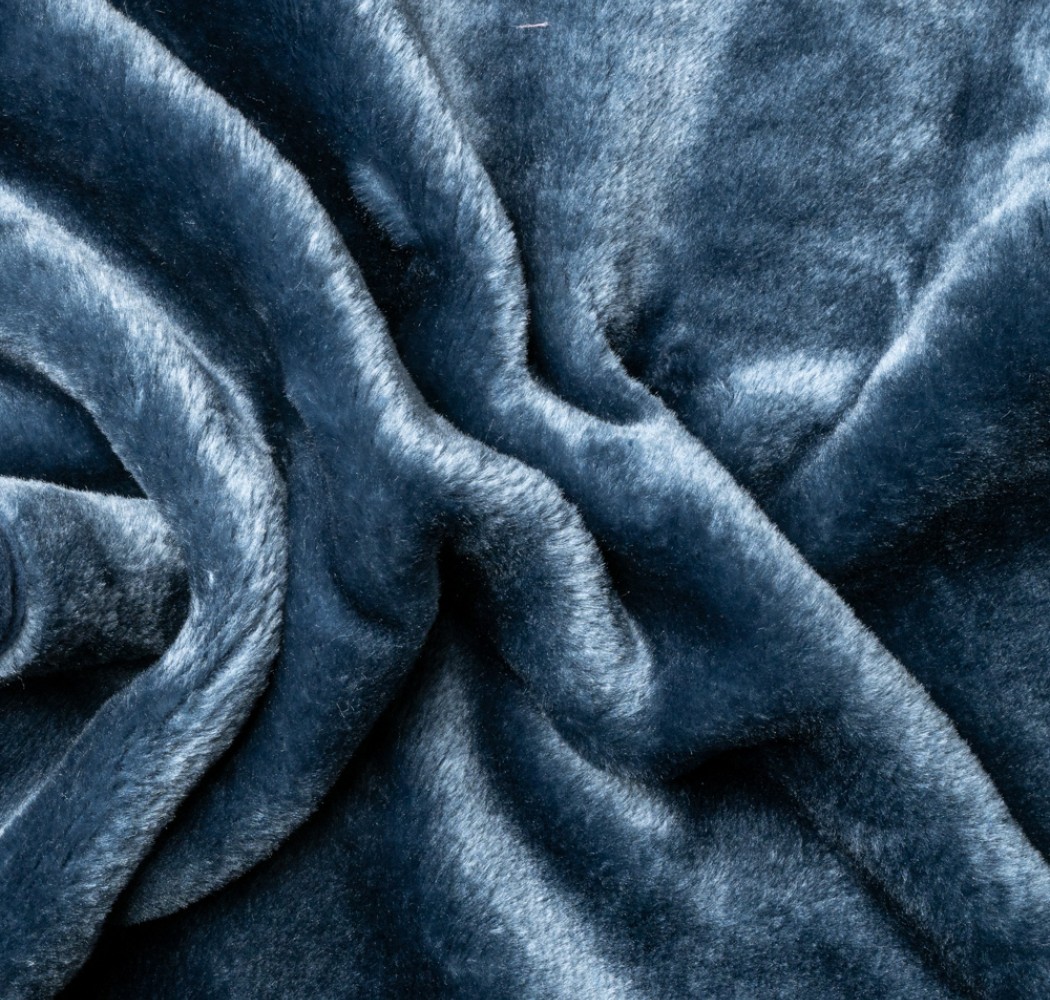 Κουβέρτα μονόχρωμη Βελούρ ''Silk Touch'' Teal