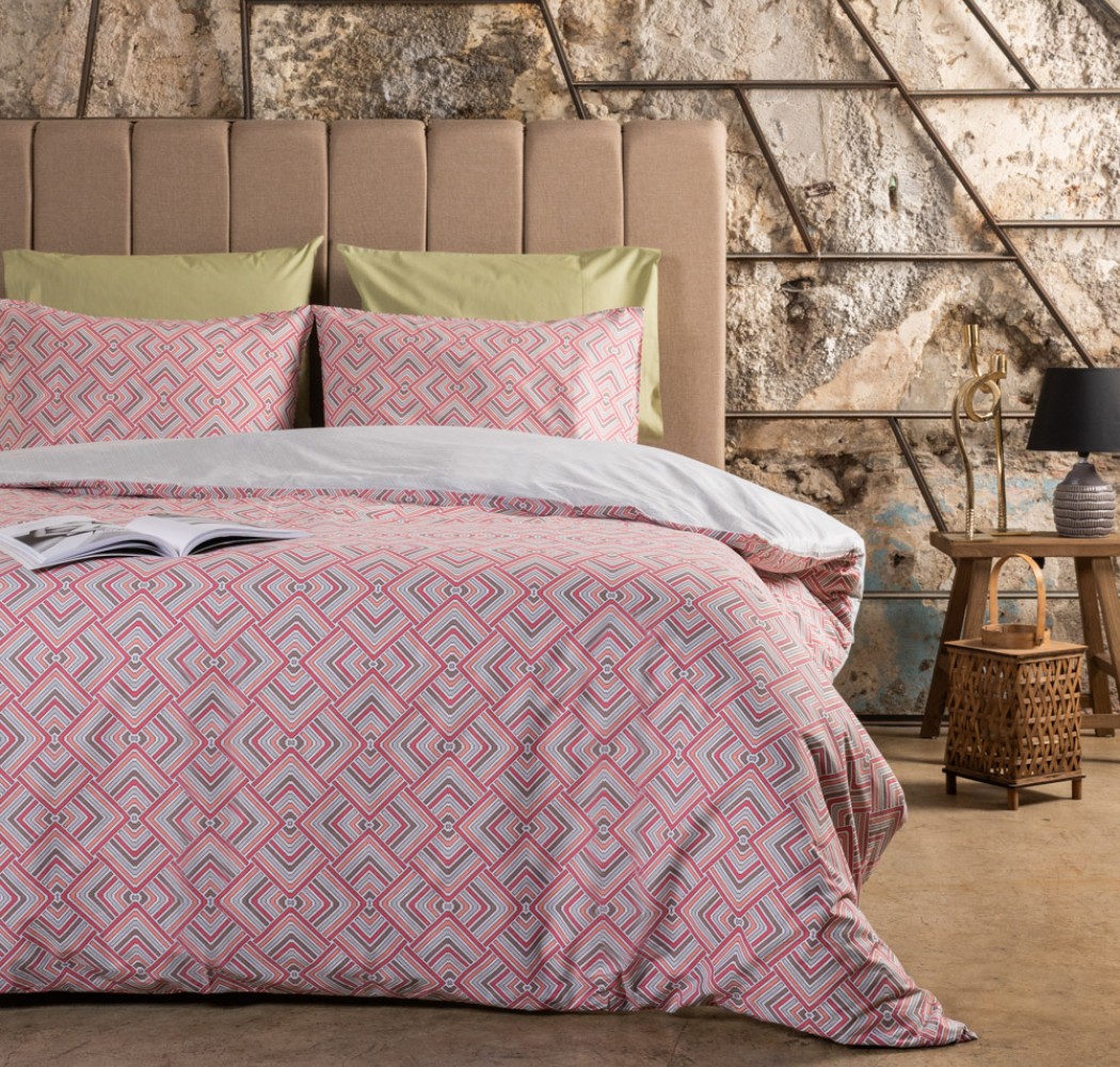 Luna Echo Orange Bed Sheet Set