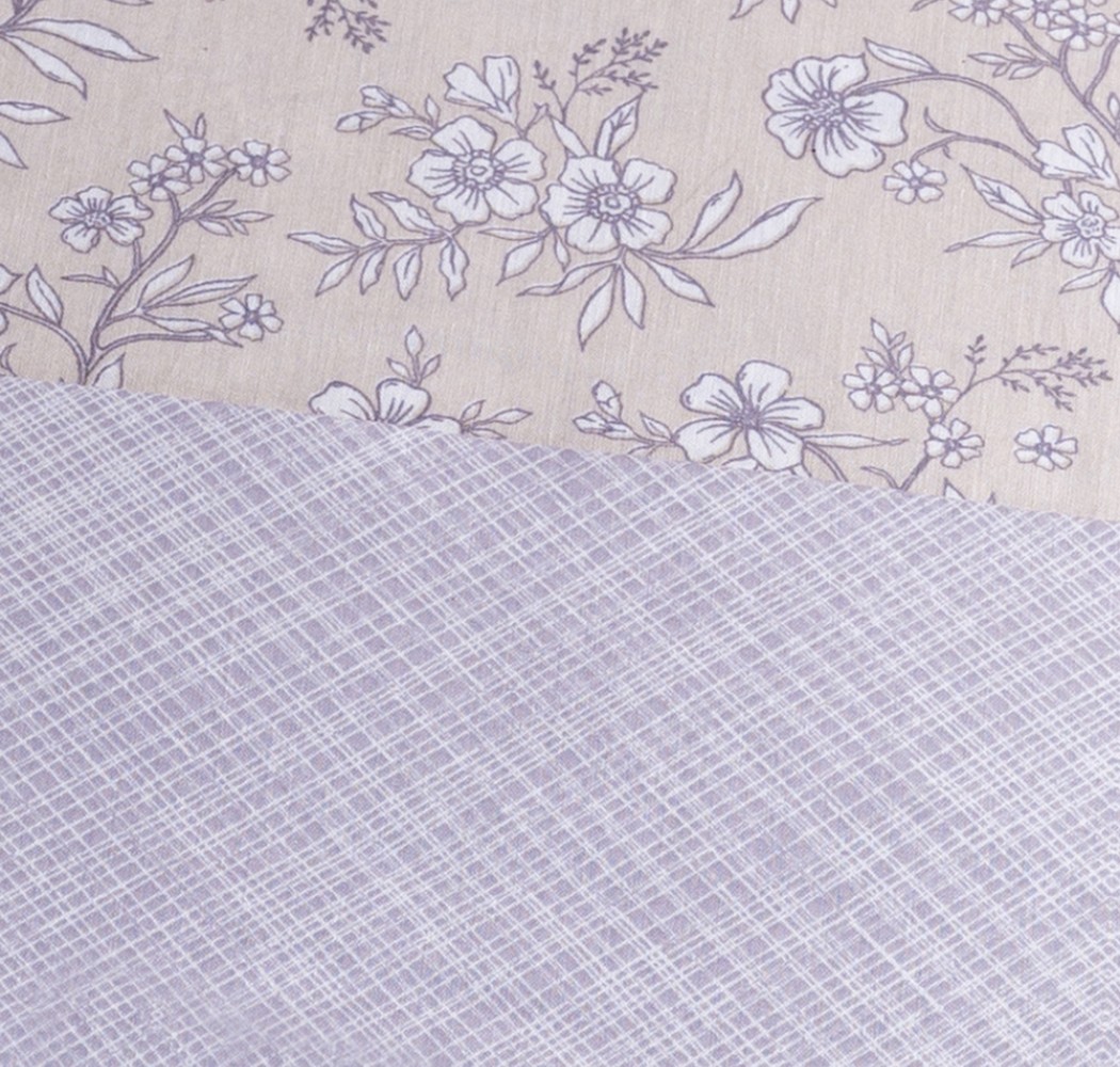 Παπλωματοθήκη “Luna” Fiori Beige