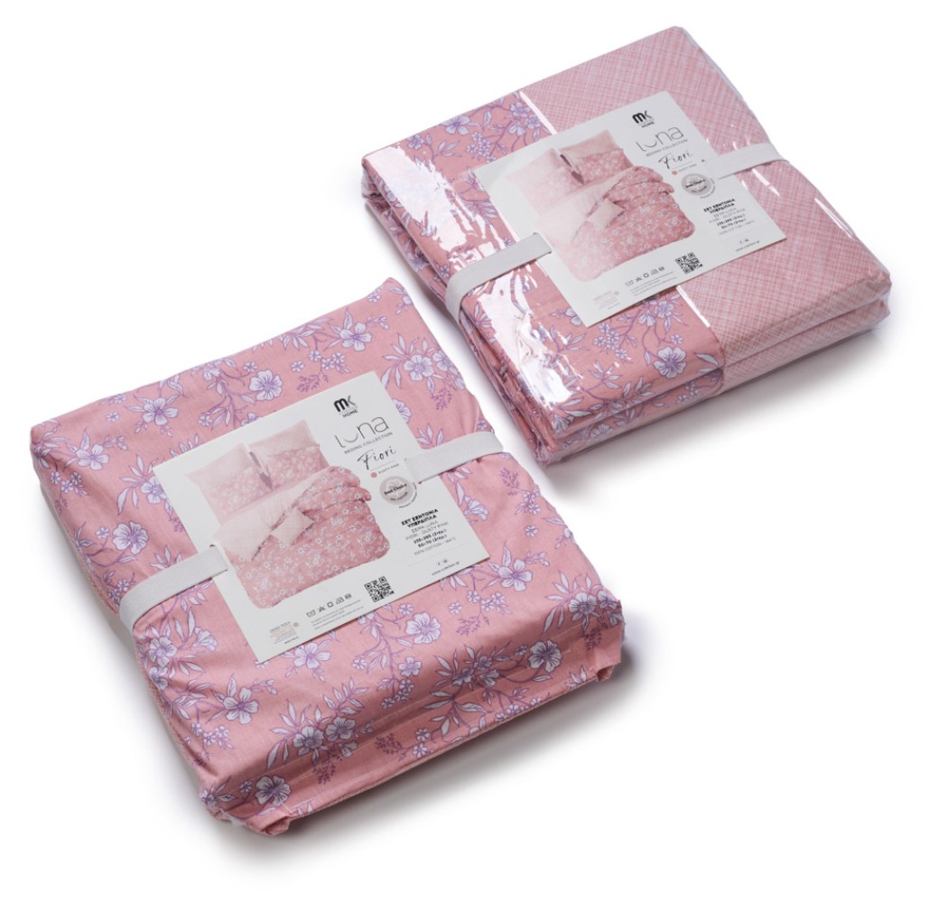 Σεντόνια Σετ “Luna” Fiori Pink