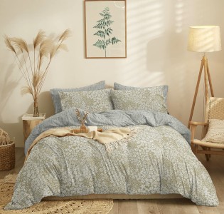 Marta Pansy Pillowcases - Olive