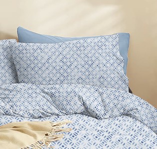 Marta Mosaic Pillowcases - Blue