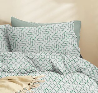Marta Mosaic Pillowcases - Blue