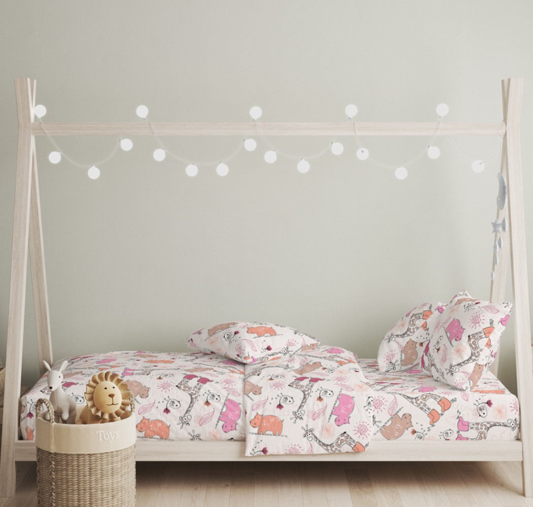 Pink Jungle Junior Duvet Cover