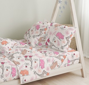 Pink Jungle Junior Duvet Cover