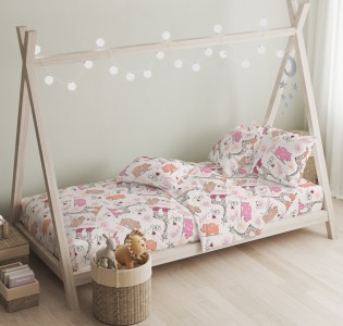 Pink Jungle Junior Duvet Cover