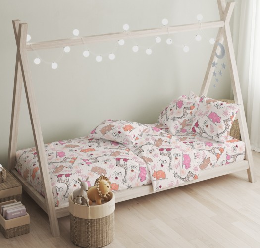 Παπλωματοθήκη “Little Star” Jungle Pink