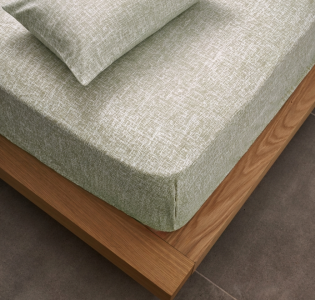 Fitted Bedsheet "La Marta"Linen Khaki