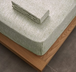 Fitted Bedsheet "La Marta"Linen Khaki