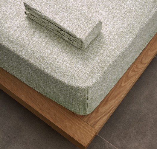 Σεντόνια Μεμονωμένα Λάστιχο “La Marta” Linen Khaki