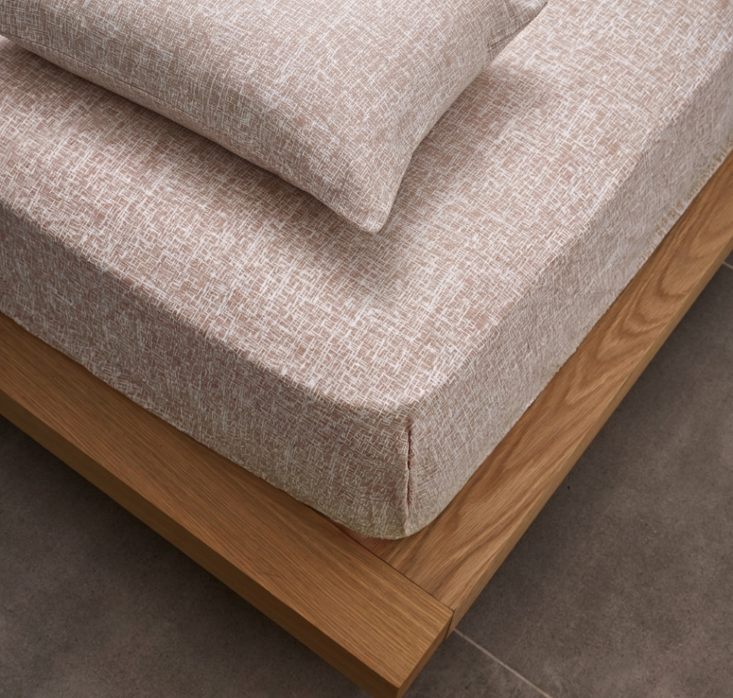 Fitted Bedsheet "La Marta" Linen Mocha