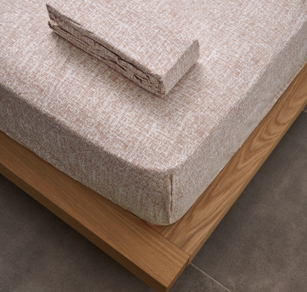 Fitted Bedsheet "La Marta" Linen Mocha