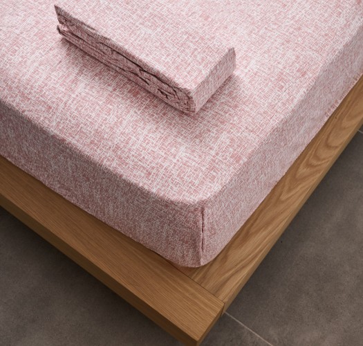 Σεντόνια Μεμονωμένα Λάστιχο “La Marta” Linen Rose