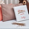 Σεντόνια Σετ “Baby” Λευκό Κέντημα Owl Apricot
