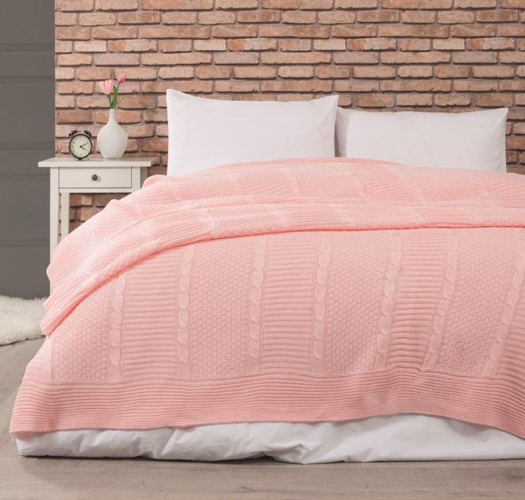 Κουβέρτα Πλεκτή “Edenhill” Pink