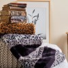 Κουβέρτα Φλις “Marbidona”  Stripe Animal Grey