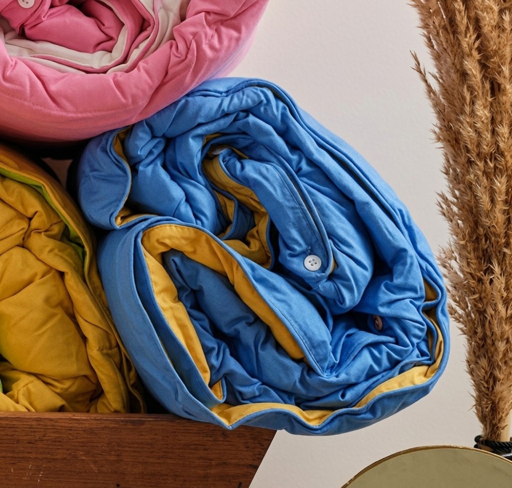 Πάπλωμα Μπεμπέ “4 Season” Blue /  Yellow