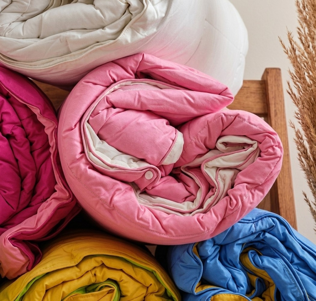 Four Seasons Baby Duvet - Pink - Ivory