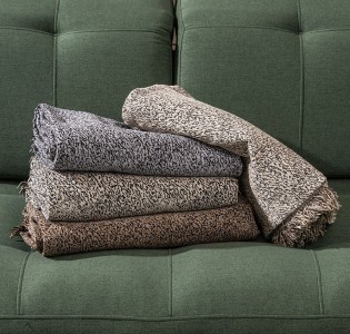 Ριχτάρι Καναπέ Chenille “Whisper” Ani Beige-Black