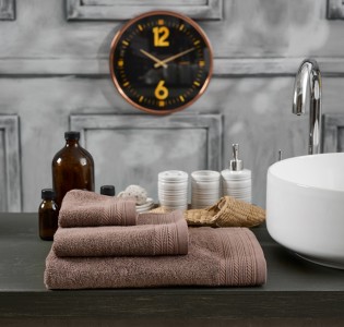 New Cotton Series One Colour Bath Towel - Coffee