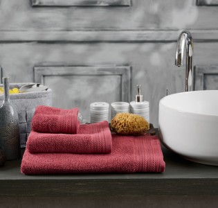 Πετσέτα Μονόχρωμη “New Cotton Series” Dusty Red