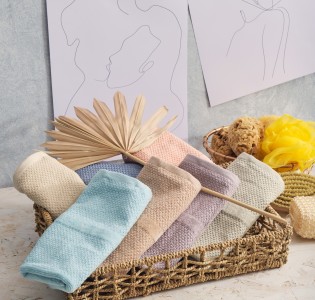 Jacquard Pop Corn Bath Towel - Grey 