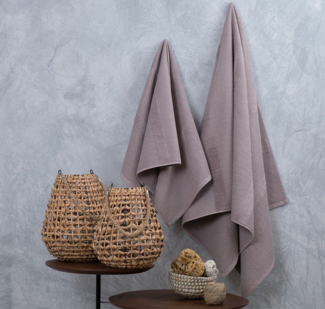 Jacquard Pop Corn Bath Towel - Grey 