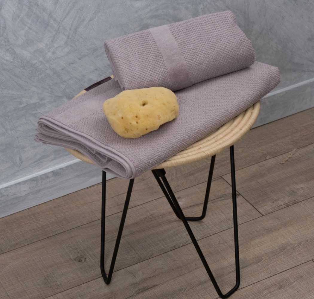 Jacquard Pop Corn Bath Towel - Grey 
