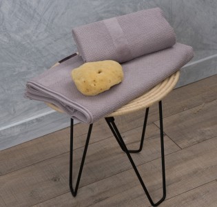 Jacquard Pop Corn Bath Towel - Grey 