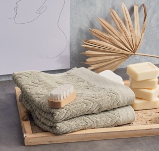Πετσέτα Ζακάρ “Serene” Sienna Dusty Green