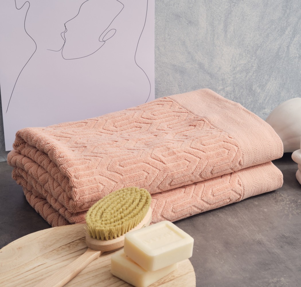 Jacquard Sienna Bath Towel- Powder 