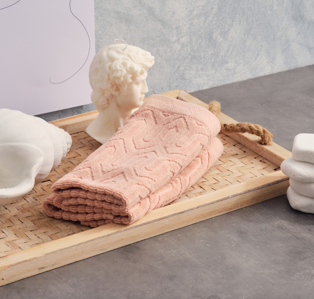 Jacquard Sienna Bath Towel- Powder 