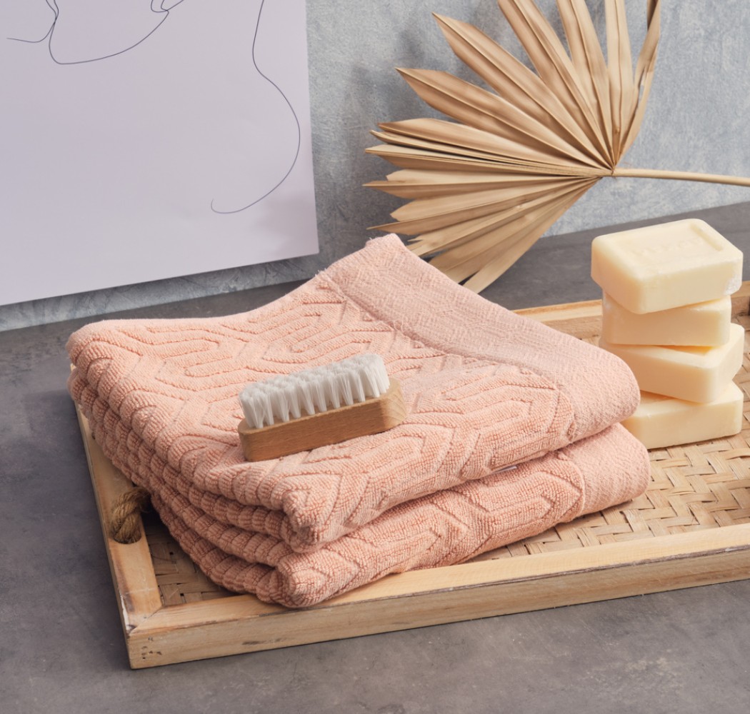 Jacquard Sienna Bath Towel- Powder 