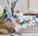 Πετσέτα Τυπωμένη Βελούρ “MK” Garden Blue