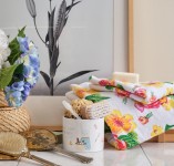 Πετσέτα Τυπωμένη Βελούρ “MK” Garden Yelllow