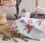 Πετσέτα Τυπωμένη Βελούρ “MK” Rose Pink