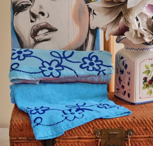 Πετσέτες Σετ “All Time”  Floral Blue