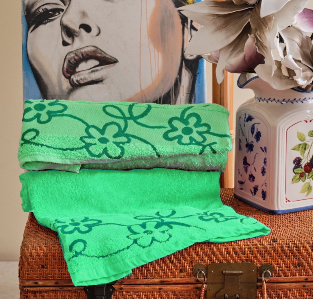 Πετσέτες Σετ “All Time”  Floral Green