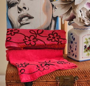 Πετσέτες Σετ “All Time”  Floral Red