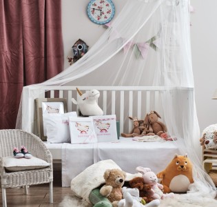 Πετσέτες Σετ “Kids With Love” Εκρού Κέντημα Unicorn Pink